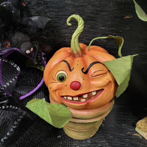 Bethany Lowe Cheeky Pumpkin Perrenial - Picture 2 of 4